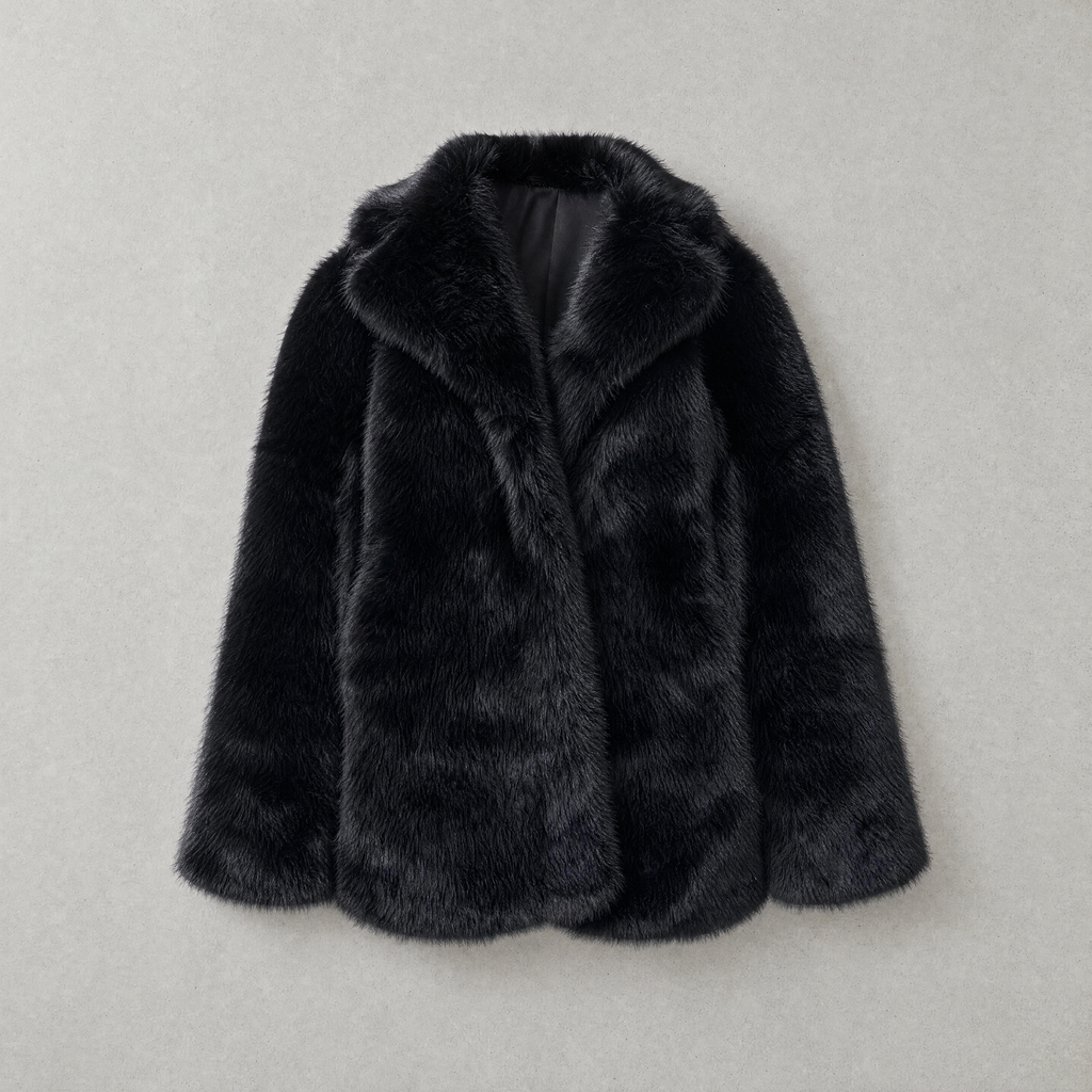 72 Bouclé Coat - Black