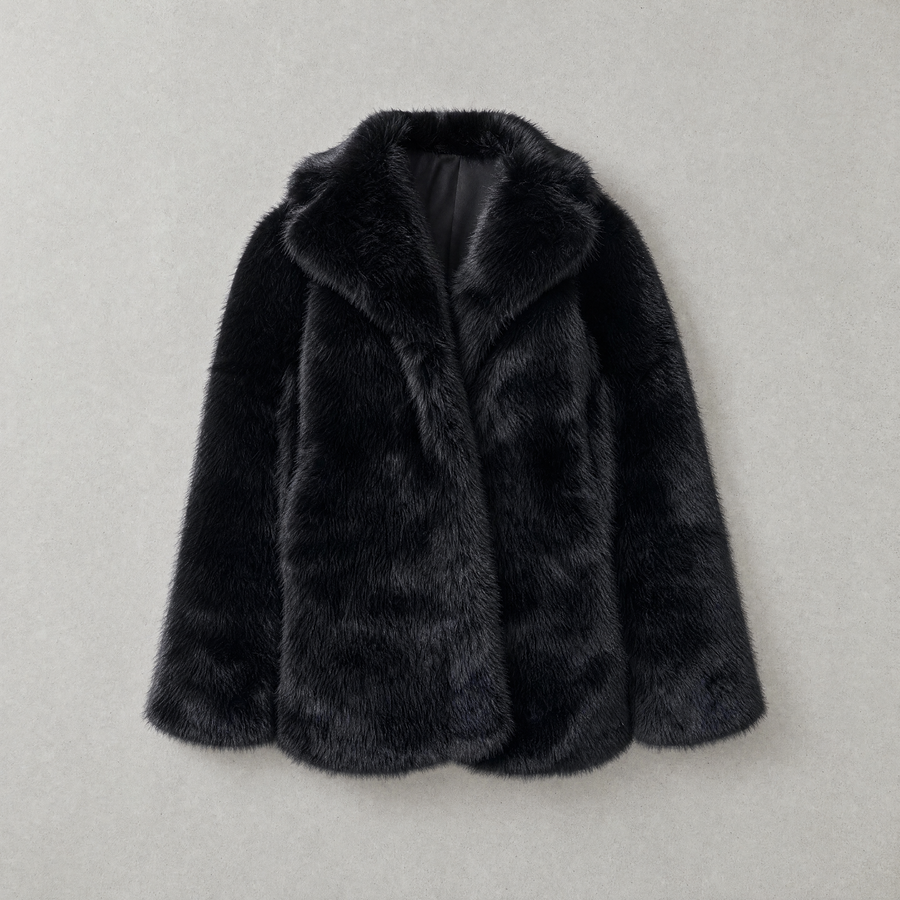 72 Bouclé Coat - Black