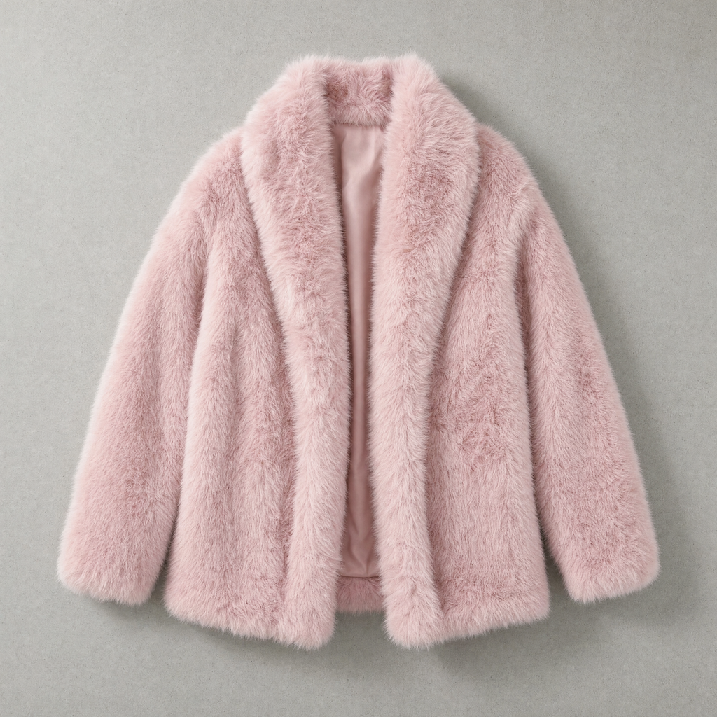 72 Bouclé Coat - Pink