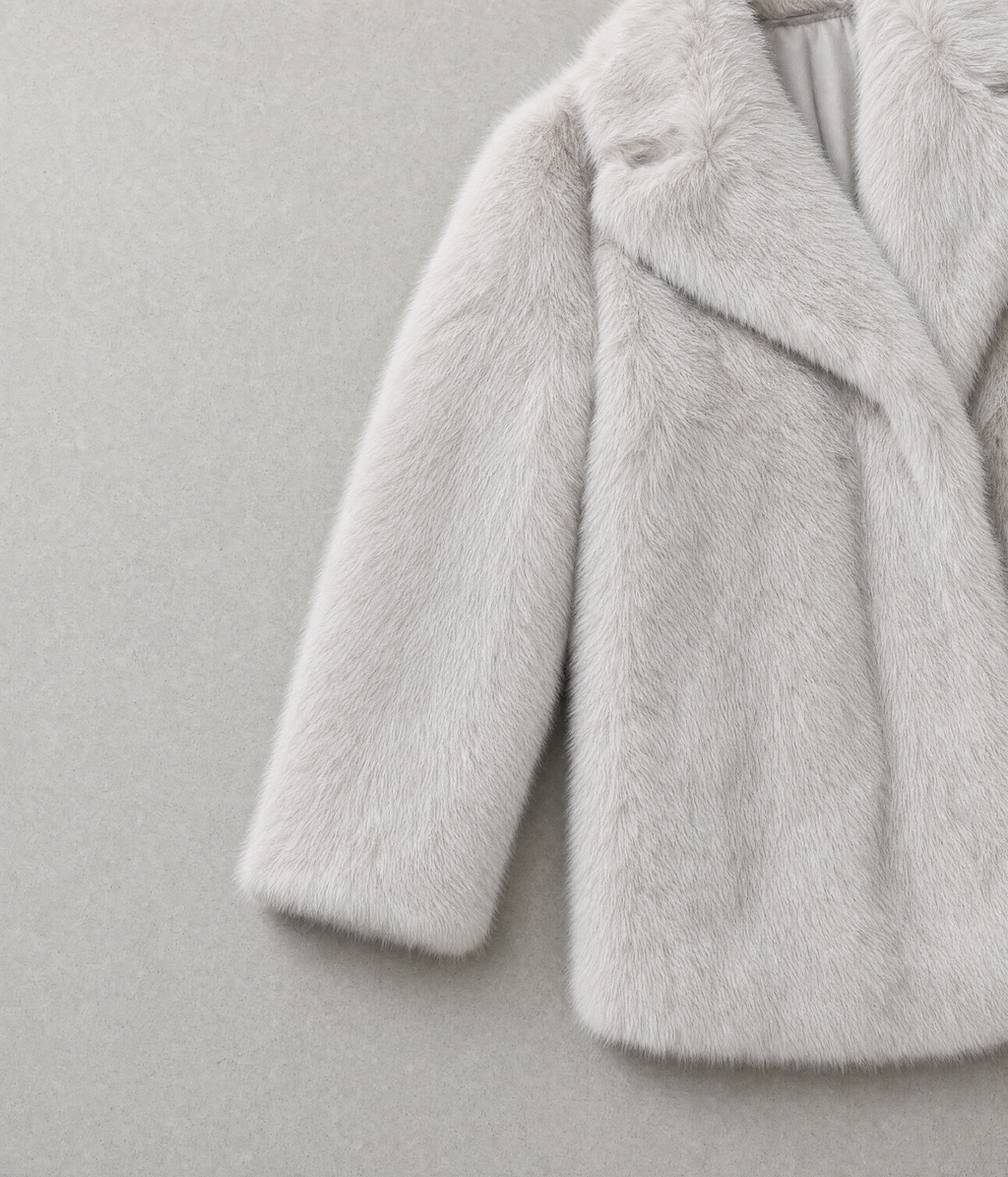 72 Bouclé Coat - Light Gray