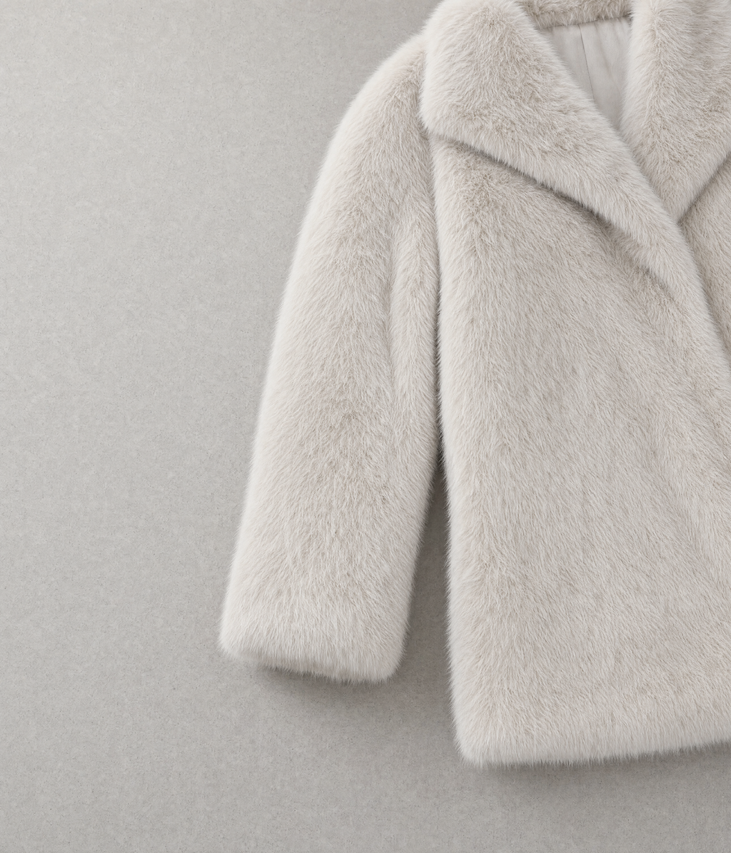72 Bouclé Coat - Beige