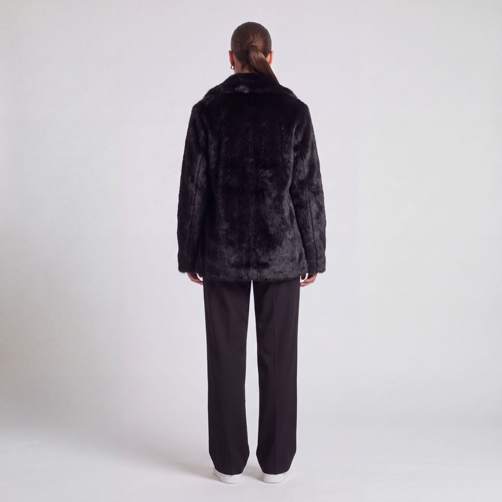 72 Bouclé Coat - Black