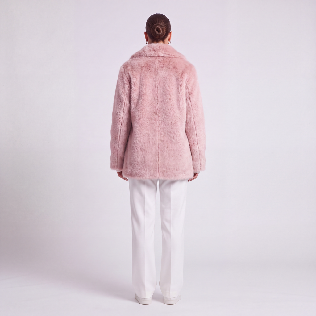 72 Bouclé Coat - Pink