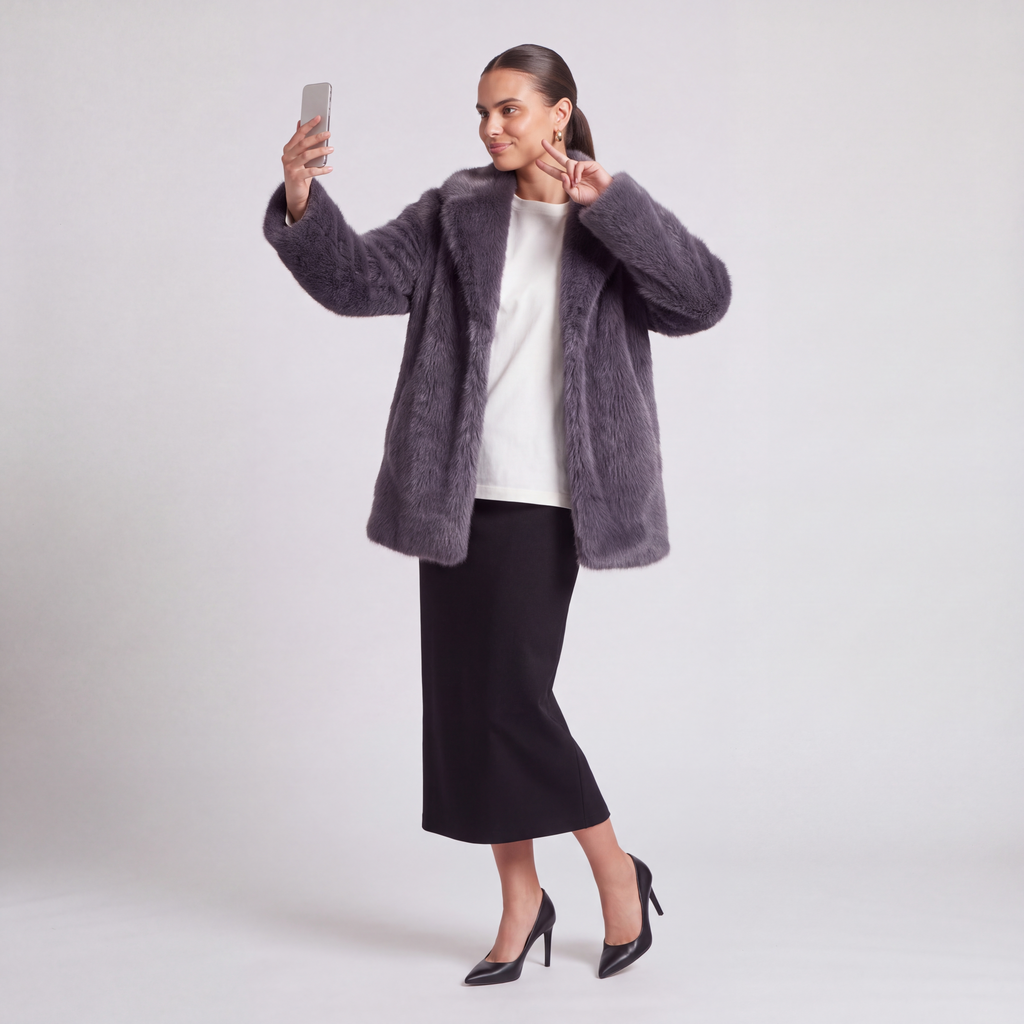 72 Bouclé Coat - Dark Gray