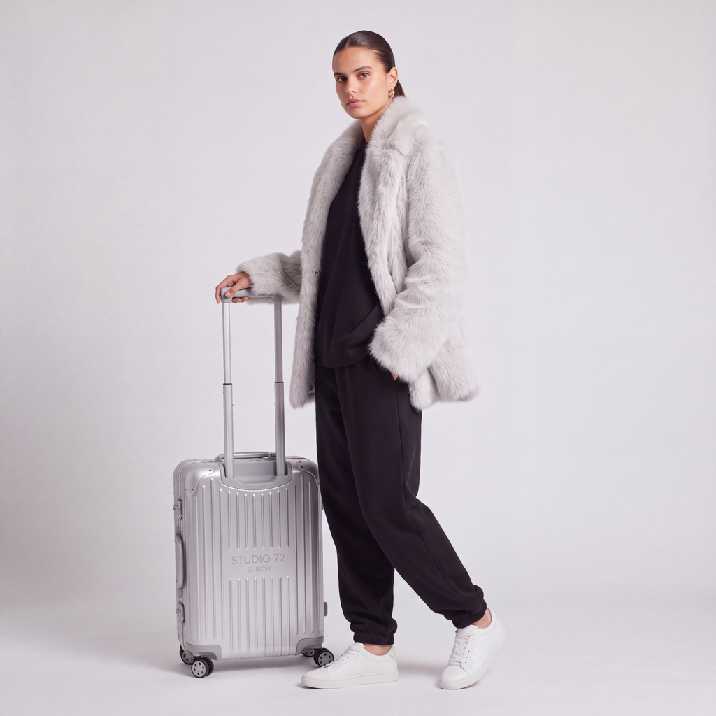72 Bouclé Coat - Light Gray