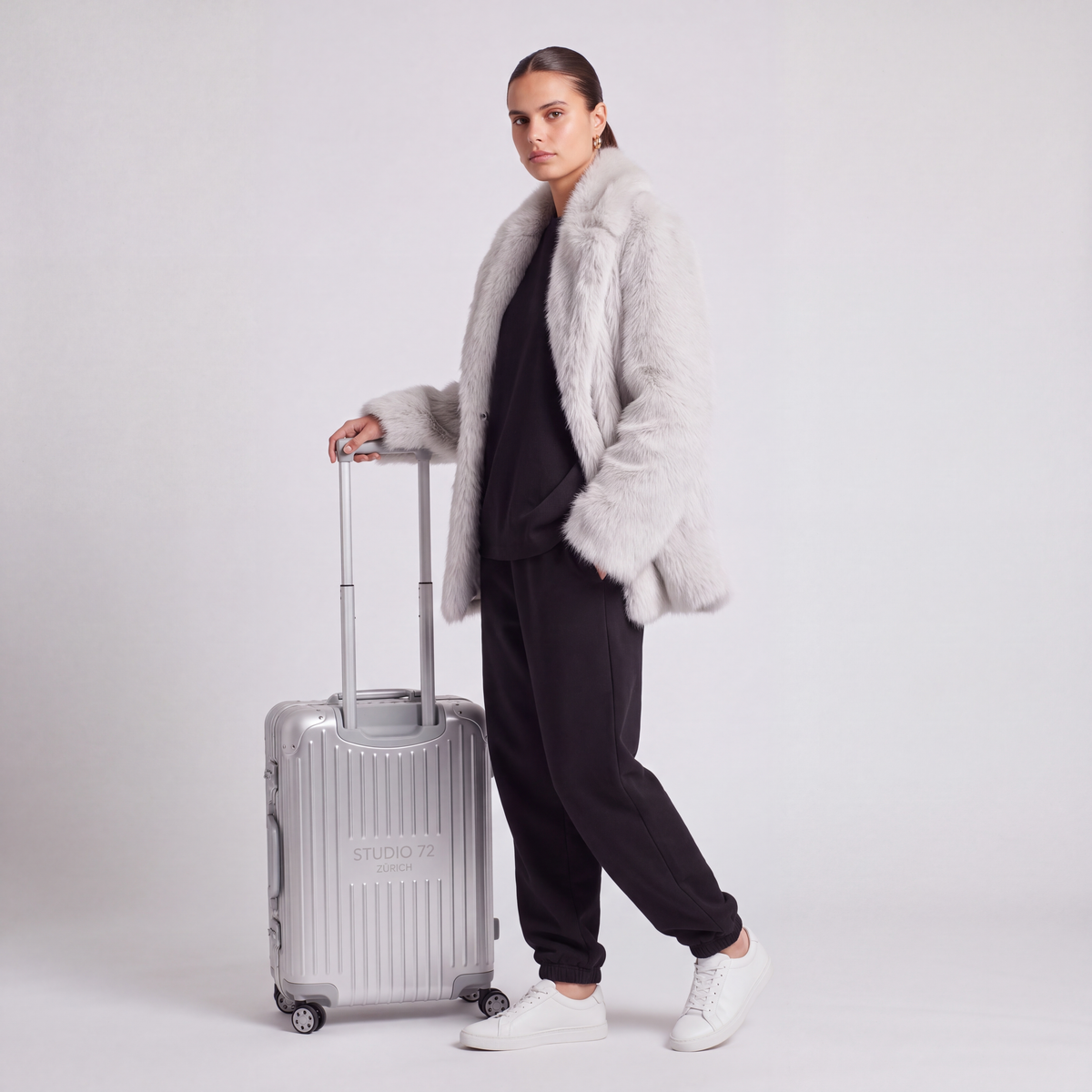 72 Bouclé Coat - Light Gray