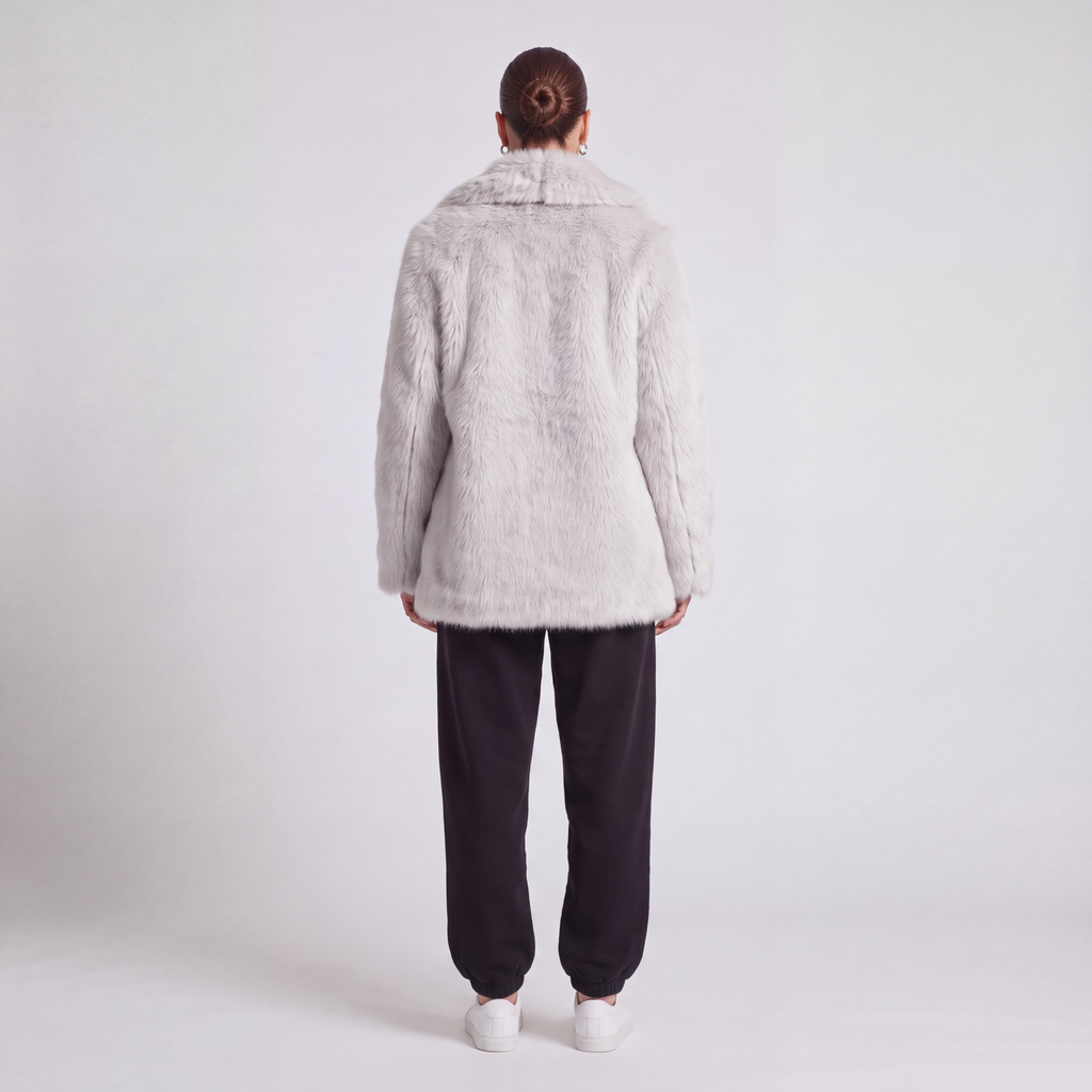 72 Bouclé Coat - Light Gray