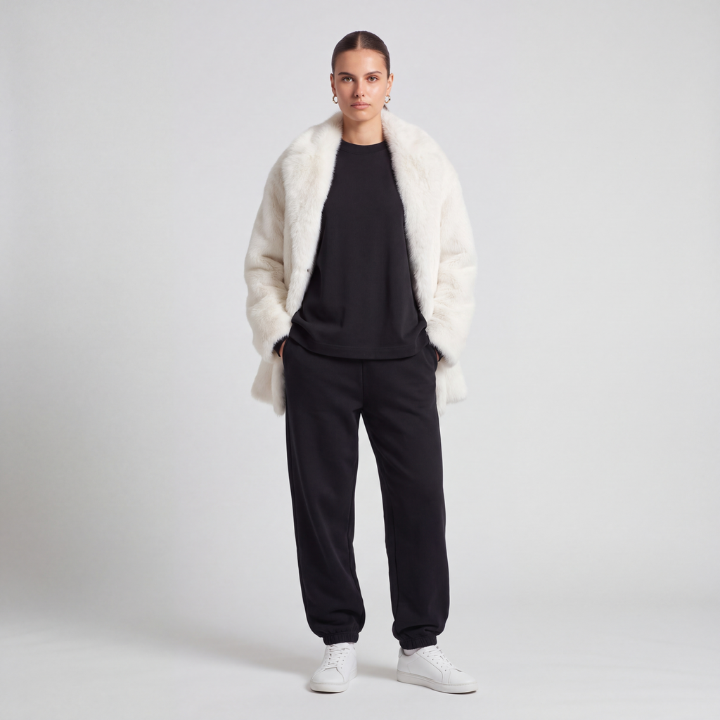 72 Bouclé Coat - White
