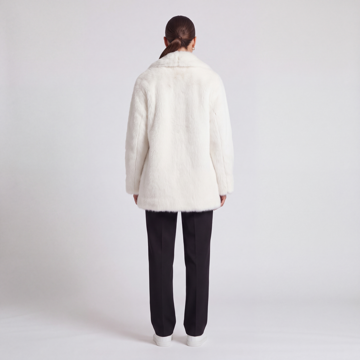 72 Bouclé Coat - White