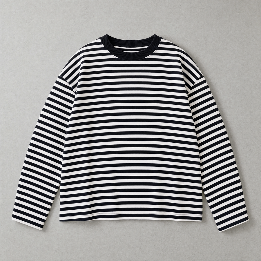 72 Stripe Longsleeve - Black And White