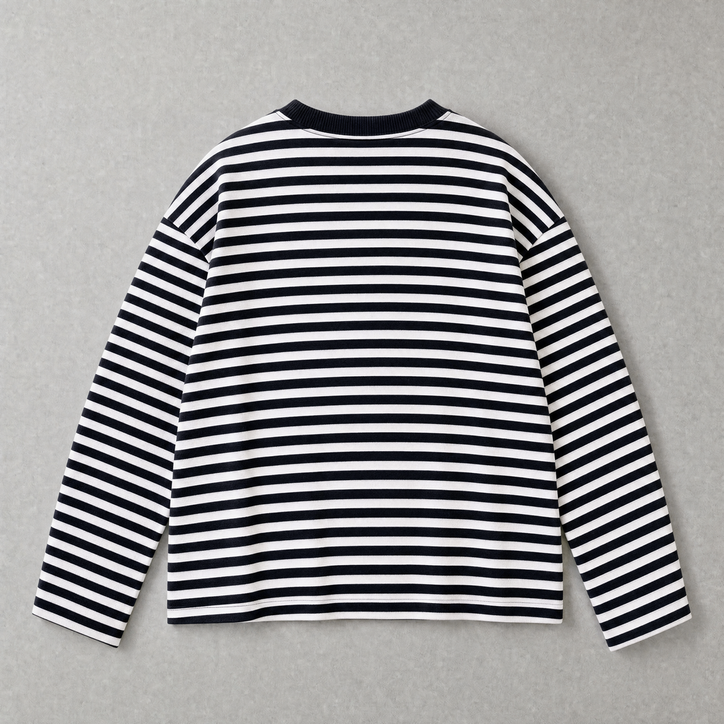 72 Stripe Longsleeve - Black And White