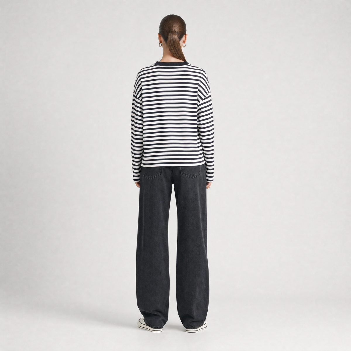 72 Stripe Longsleeve - Black And White