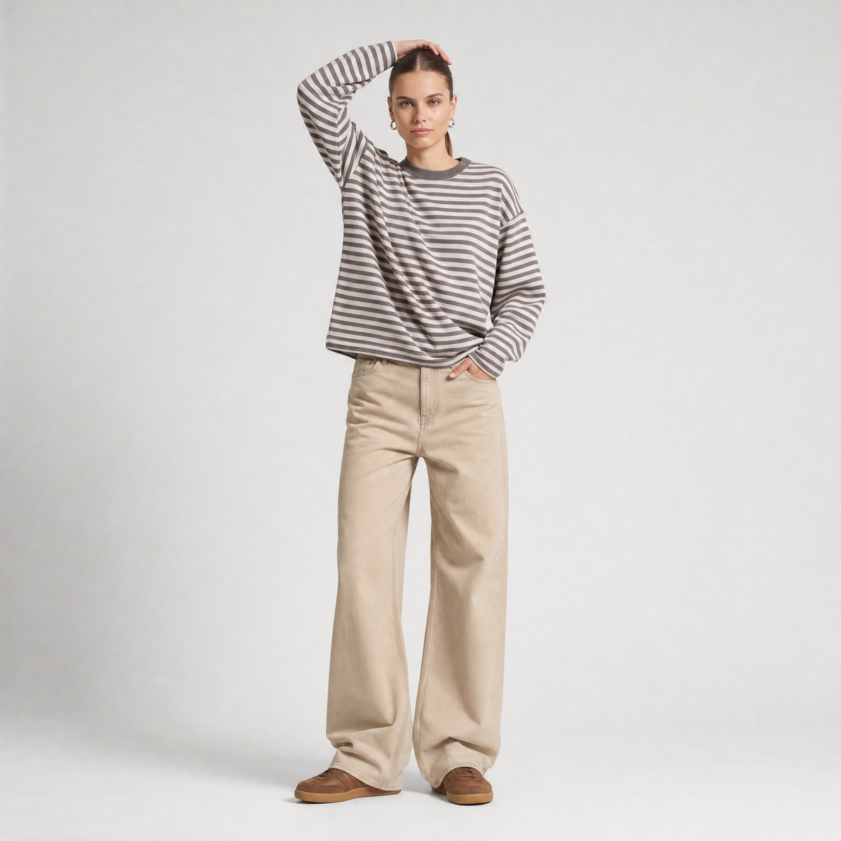 72 Stripe Longsleeve - Dark Brown