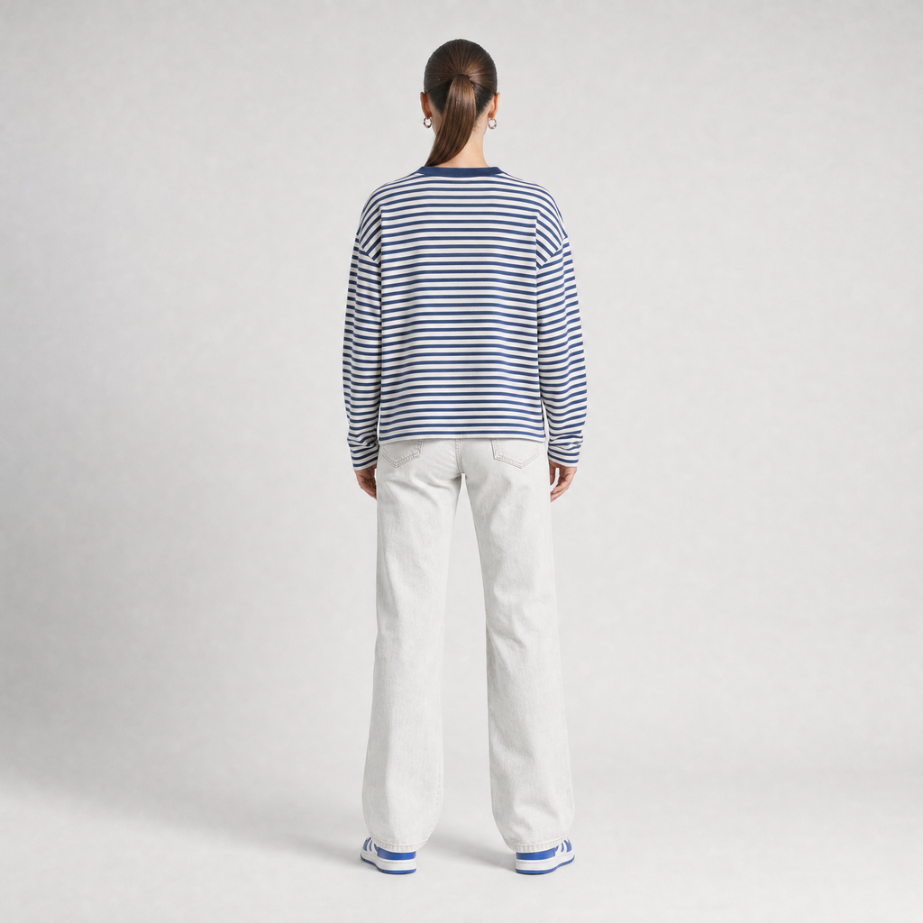 72 Stripe Longsleeve - Navy Blue