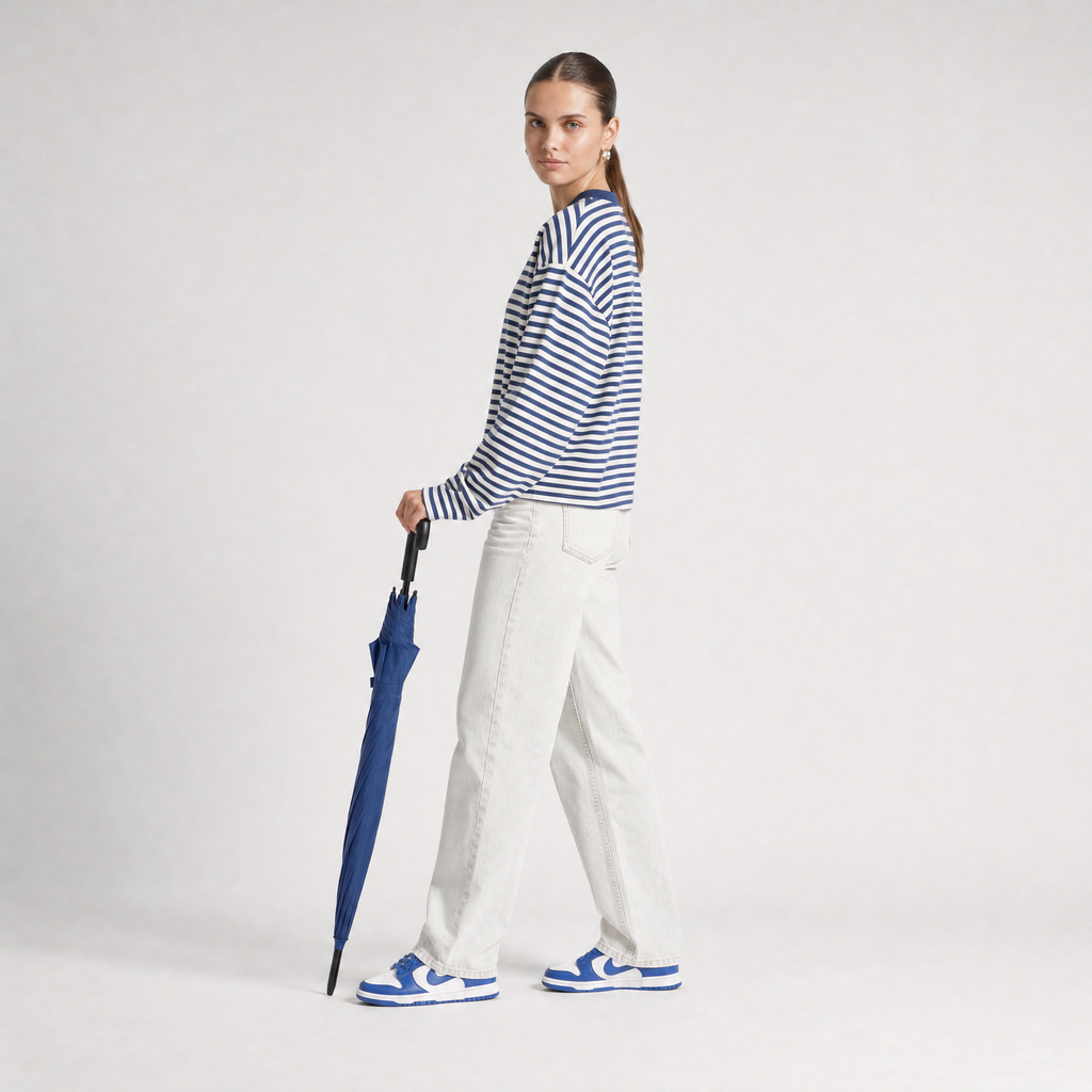 72 Stripe Longsleeve - Navy Blue