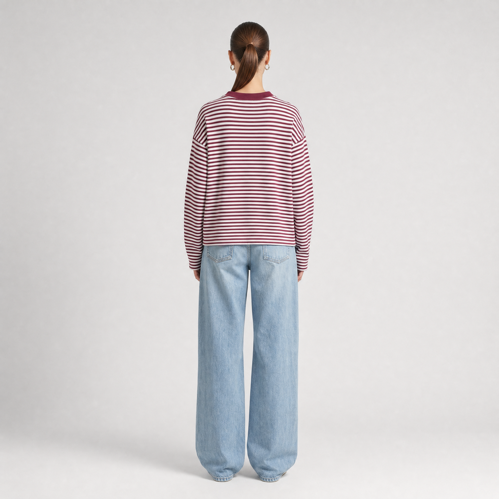 72 Stripe Longsleeve - Red Pink